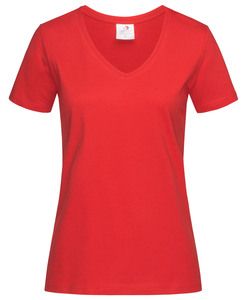 Stedman STE2700 - V-hals T-shirt voor vrouwen Scharlaken rood