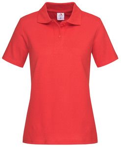 Stedman STE3100 - Poloshirt met korte mouwen voor vrouwen Scharlaken rood