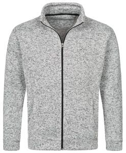 Stedman STE5850 - Fleece jas voor mannen Knit Active  Lichtgrijs gemêleerd