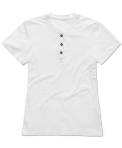 Stedman STE9530 - T-shirt met ronde hals en knopen voor vrouwen Sharon  Wit