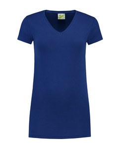 Lemon & Soda LEM1262 - T-shirt V-hals bedje/elastiek voor haar Koningsblauw