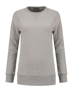 Lemon & Soda LEM3227 - Zware trui Raglan Crewneck voor haar Grijze Heide