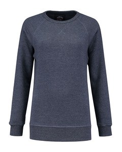 Lemon & Soda LEM3227 - Zware trui Raglan Crewneck voor haar Marine Heide