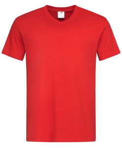 Stedman STE2300 - V-hals T-shirt voor mannen Classic-T  Scharlaken rood