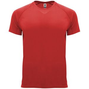 Roly CA0407 - BAHRAIN T-shirt met korte raglanmouwen in technisch weefsel Rood