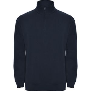 Roly SU1109 - ANETO Sweatshirt met halve rits in dezelfde kleur en staande kraag Marineblauw