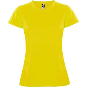 Roly CA0423 - MONTECARLO WOMAN T-shirt met korte mouwen in technisch weefsel Geel