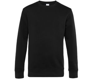 B&C BCU01K - Straight Sleeve Sweatshirt 280 KING Zwart Puur