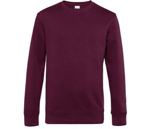 B&C BCU01K - Straight Sleeve Sweatshirt 280 KING Donker kersen