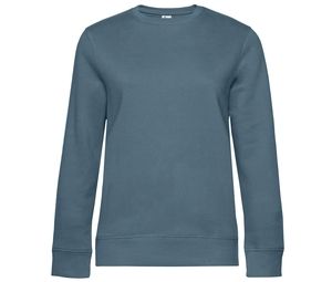 B&C BCW01Q - Straight Sleeve Sweatshirt 280 QUEEN Scandinavisch Blauw