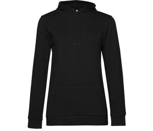 B&C BCW04W - Sweatshirt met capuchon # vrouw Zwart Puur