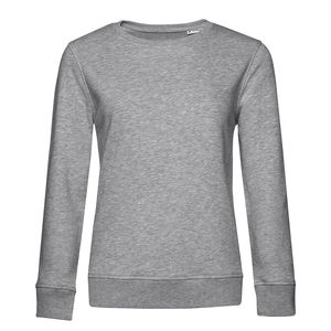 B&C BCW32B - Bio-sweatshirt voor dames met ronde hals Heide Grijs