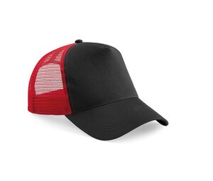 Beechfield BF640 - Trucker Met Gaas Zwart / Klassiek Rood