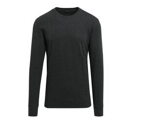 Build Your Brand BY010 - Lichtgewicht sweater met ronde hals Houtskool