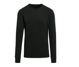 Build Your Brand BY010 - Lichtgewicht sweater met ronde hals Zwart