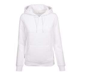 Build Your Brand BY026 - Zware dames hoodie Wit