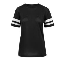 Build Your Brand BY033 - Dames T-shirt van mesh Zwart / Wit