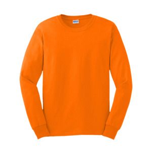 Gildan GN186 - Ultra Katoen T-shirt Lange Mouw voor volwassenen Veiligheid Oranje