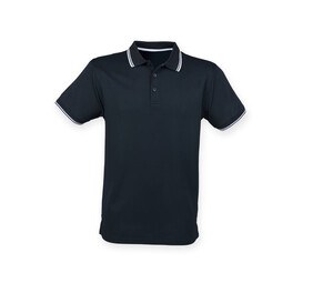 Henbury HY482 - Polo kraag met contrasterende mouwen Marine / Wit