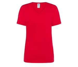 JHK JK158 - V-hals 145 T-shirt dames Rood