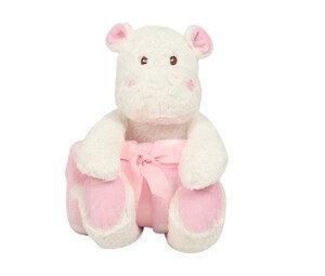 Mumbles MM606 - Pluche knuffel nijlpaard Wit / Roze