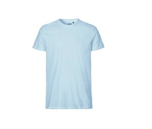 Neutral O61001 - T-shirt getailleerd heren Lichtblauw