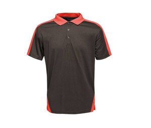 Regatta RGS174 - Coolweave contrast polo shirt Zwart / Klassiek Rood