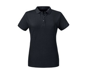 RUSSELL RU508F - Polo Organic Dames Zwart