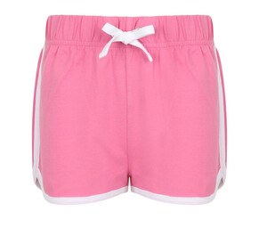 SF Mini SM069 - Kinderen retro shorts Helder Roze / Wit