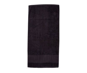 Towel city TC035 - Badhanddoek met lat Zwart