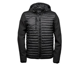 Tee Jays TJ9628 - Hooded crossover jacket Men Zwart / Zwart