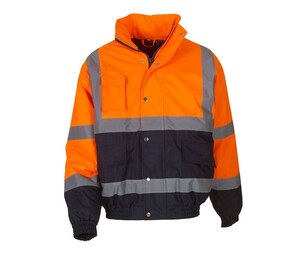 Yoko YK218 - High visibility bomber jas Hi Vis Oranje/Navy