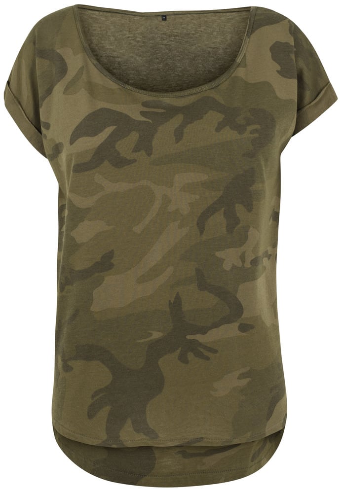 Build Your Brand BY064 - Dames Camo T-Shirt