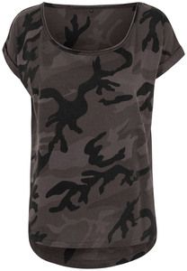 Build Your Brand BY064 - Dames Camo T-Shirt donkere camo