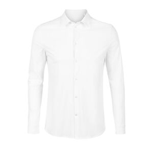 NEOBLU 03198 - Balthazar Men Overhemd Gemerceriseerde Jersey Heren Optisch wit