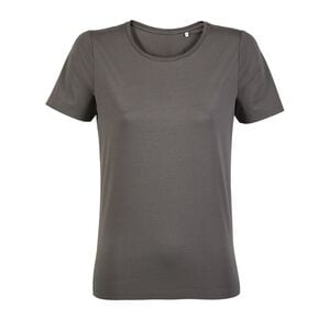 NEOBLU 03185 - Lucas Women T Shirt Korte Mouw Gemerceriseerde Jersey Dames Grijs