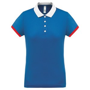 Proact PA490 - Dames-sportpolo Sportief Koningsblauw / Wit / Rood