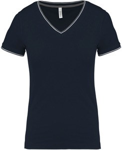 Kariban K394 - Dames-t-shirt piqué V-hals