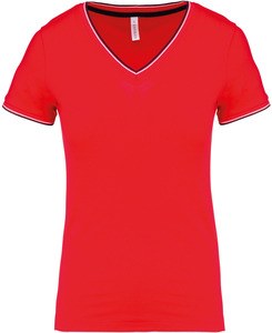 Kariban K394 - Dames-t-shirt piqué V-hals