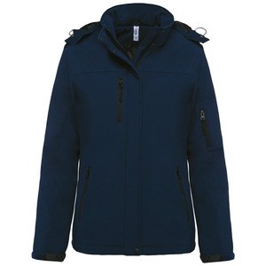 Kariban K651 - Gewatteerde softshell damesparka met capuchon Marine