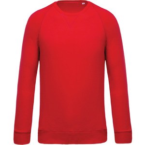 Kariban K480 - Herensweater BIO ronde hals raglanmouwen Rood