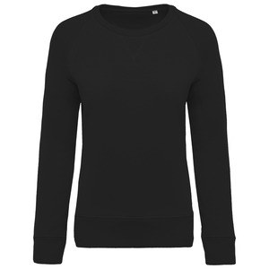Kariban K481 - Damessweater BIO ronde hals raglanmouwen Zwart