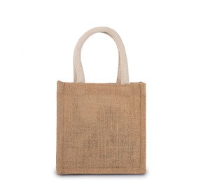 Kimood KI0272 - Shopper van jutecanvas - klein model Natuurlijk / Goud