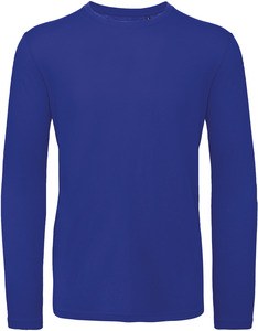 B&C CGTM070 - Men's organic Inspire long-sleeve T-shirt Kobaltblauw