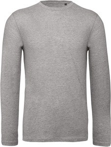 B&C CGTM070 - Men's organic Inspire long-sleeve T-shirt Sportgrijs