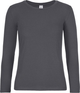 B&C CGTW08T - #E190 Ladies' T-shirt long sleeve Donkergrijs