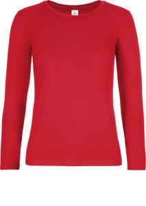 B&C CGTW08T - #E190 Ladies' T-shirt long sleeve Rood
