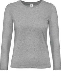 B&C CGTW08T - #E190 Ladies' T-shirt long sleeve Sportgrijs