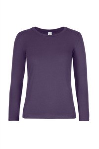 B&C CGTW08T - #E190 Ladies' T-shirt long sleeve Stedelijk paars