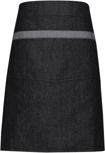 Premier PR128 - Domain - Contrast denim waist apron Zwart denim